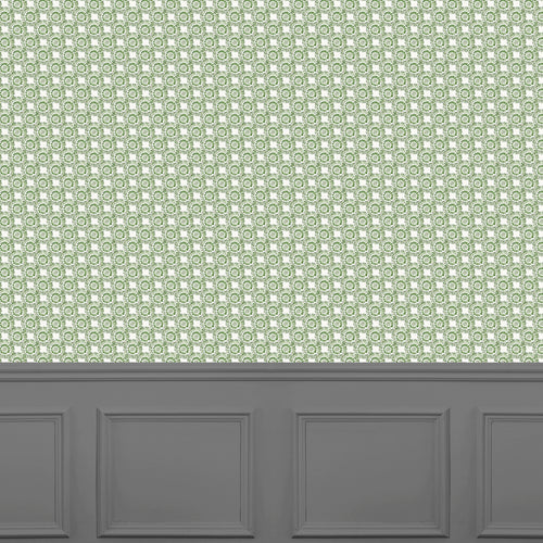 Abstract Green Wallpaper - Vali  1.4m Wide Width Wallpaper (By The Metre) Sage Voyage Maison