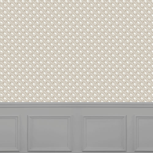 Abstract Beige Wallpaper - Vali  1.4m Wide Width Wallpaper (By The Metre) Stone Voyage Maison