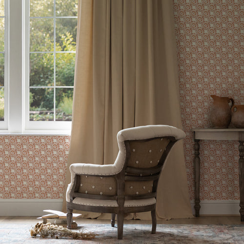 Abstract Orange Wallpaper - Vali  1.4m Wide Width Wallpaper (By The Metre) Terracotta Voyage Maison