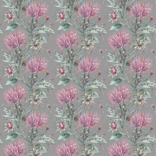 Fauna Grey Fabric - Varys Printed Cotton Fabric (By The Metre) Slate Voyage Maison