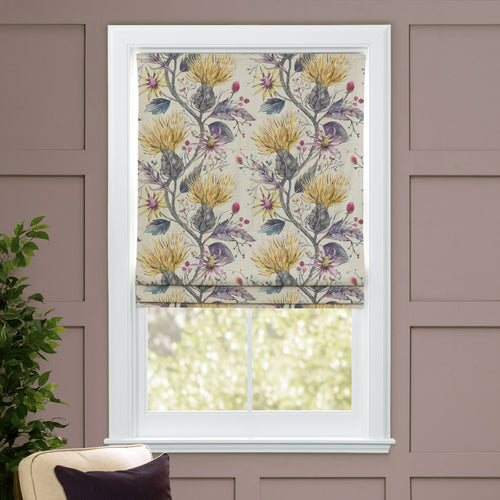Floral Gold M2M - Varys Printed Cotton Made to Measure Roman Blinds Gold Voyage Maison