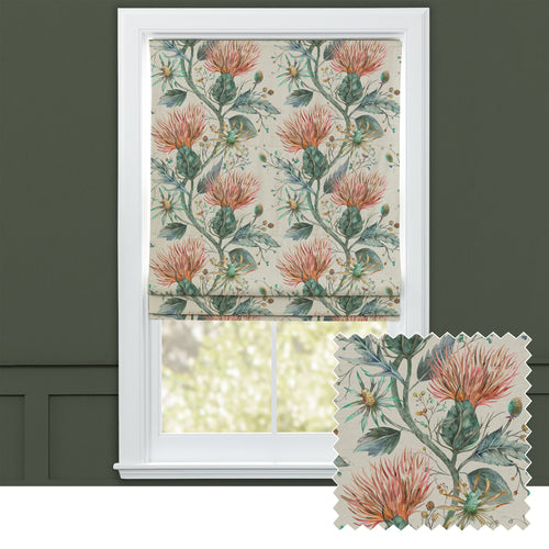 Floral Orange M2M - Varys Printed Cotton Made to Measure Roman Blinds Sapphire Voyage Maison