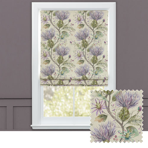 Floral Purple M2M - Varys Printed Cotton Made to Measure Roman Blinds Violet Voyage Maison