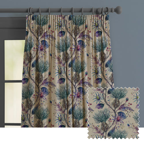 Floral Purple M2M - Varys Printed Made to Measure Curtains Storm Voyage Maison