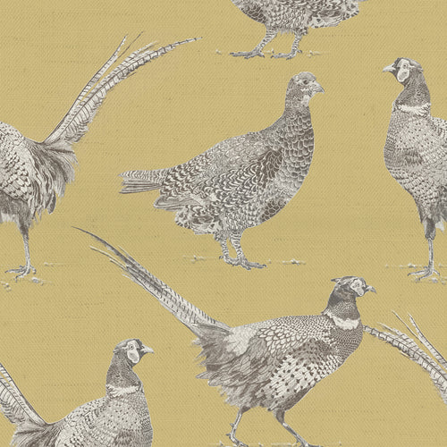 Animal Yellow Fabric - Venatu Printed Cotton Fabric (By The Metre) Corn Voyage Maison