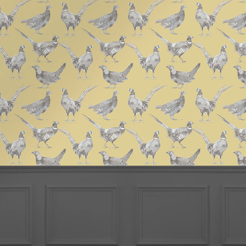 Animal Yellow Wallpaper - Venatu  1.4m Wide Width Wallpaper (By The Metre) Corn Voyage Maison