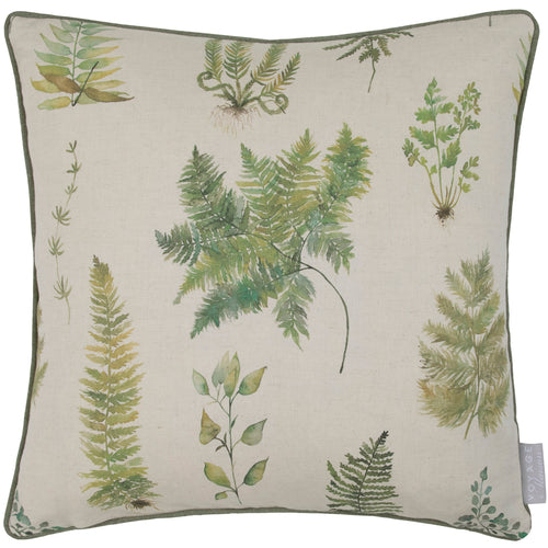 Floral Green Cushions - Verbena  Printed Piped Cushion Cover Linen Voyage Maison
