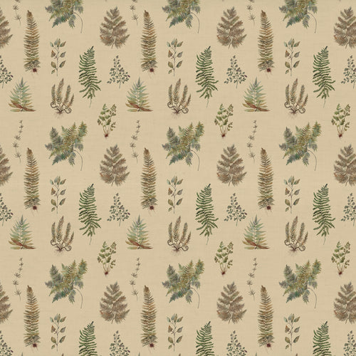 Floral Brown Fabric - Verbena Printed Cotton Fabric (By The Metre) Mulberry Voyage Maison