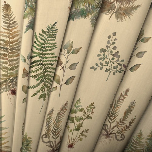 Floral Brown Fabric - Verbena Printed Cotton Fabric (By The Metre) Mulberry Voyage Maison