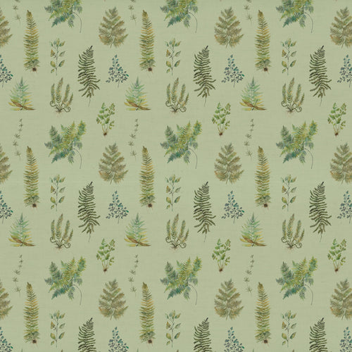 Floral Green Fabric - Verbena Printed Cotton Fabric (By The Metre) Sage Voyage Maison