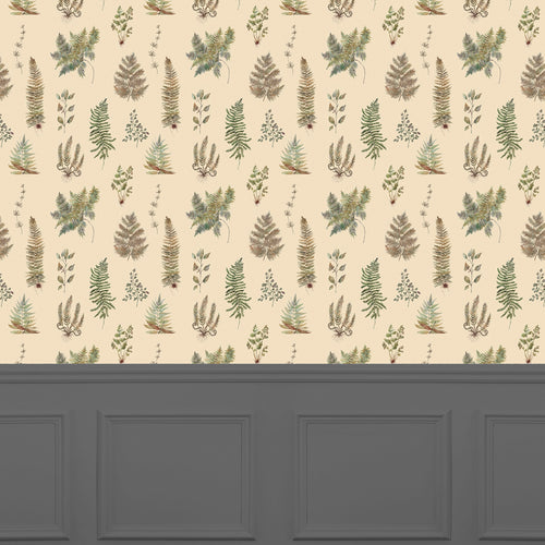 Floral Brown Wallpaper - Verbena  1.4m Wide Width Wallpaper (By The Metre) Mulberry Voyage Maison