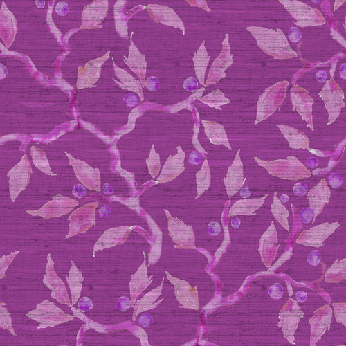 Floral Pink Fabric - Vesper Printed Fabric (By The Metre) Fuchsia Voyage Maison