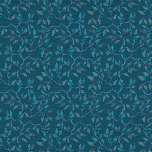 Floral Blue Fabric - Vesper Printed Fabric (By The Metre) Turquoise Voyage Maison