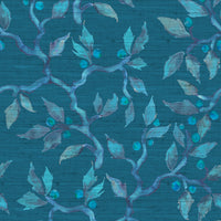  Samples - Vesper Printed Fabric Sample Swatch Turquoise Voyage Maison