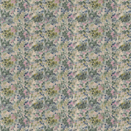 Abstract Green Fabric - Vicente Printed Satin Fabric (By The Metre) Meadow Voyage Maison