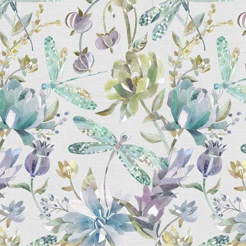 Floral Blue Fabric - Volatus Printed Cotton Fabric (By The Metre) Capri Voyage Maison