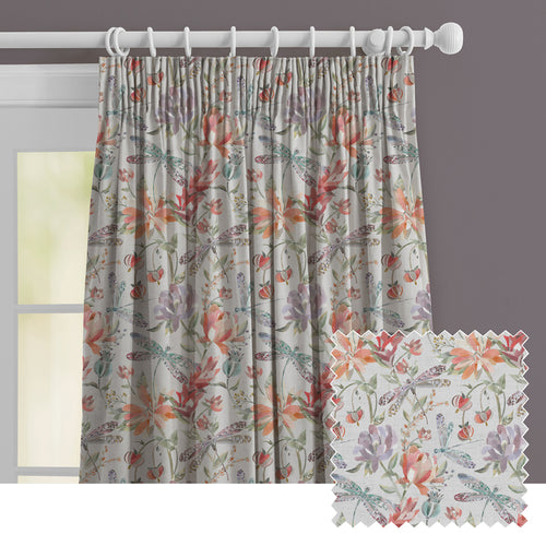 Floral Orange M2M - Volatus Printed Made to Measure Curtains Cinnamon Voyage Maison