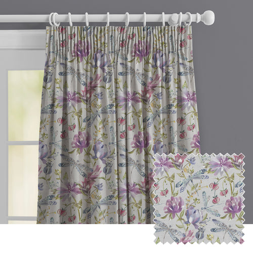 Floral Purple M2M - Volatus Printed Made to Measure Curtains Sorbet Voyage Maison