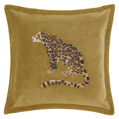Voyage Maison Waghoba Embroidered Feather Cushion in Mustard