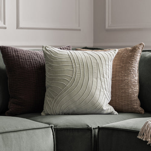 Additions Waterfall Embroidered Feather Cushion in Quartz