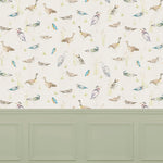 Voyage Maison Waterfowl 1.4m Wide Width Wallpaper in Linen