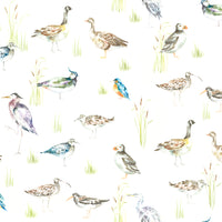  Samples - Waterfowl  Wallpaper Sample Linen Voyage Maison