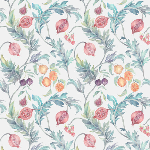 Floral Red Fabric - Weycroft Printed Cotton Fabric (By The Metre) Pomegranate Voyage Maison
