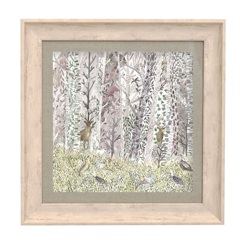 Floral Beige Wall Art - Whimsical Tale  Framed Print Birch/Willow Voyage Maison