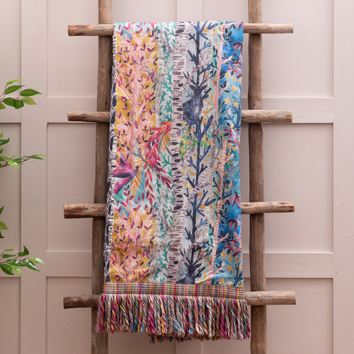 Animal Purple Throws - Whimsical Tale Printed Throw Dawn Voyage Maison