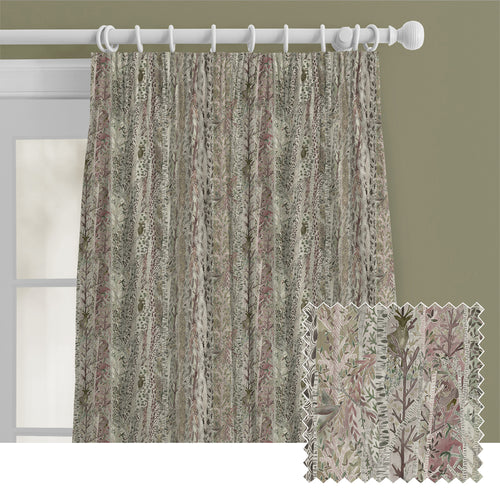 Woodland Beige M2M - Whimsical Tale Printed Cotton Made to Measure Curtains Willow Voyage Maison