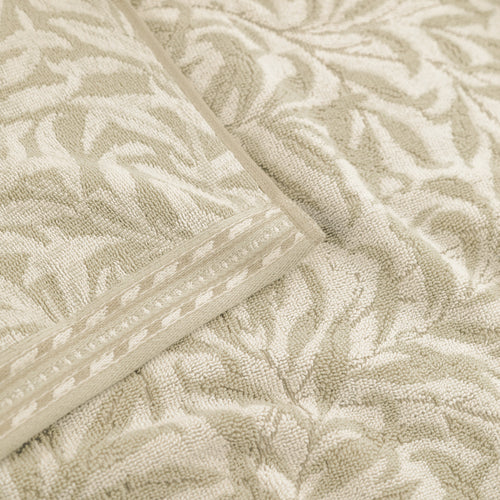 Floral Beige Bathroom - Willow Boughs 100% Cotton Bath Mat Natural Morris & Co