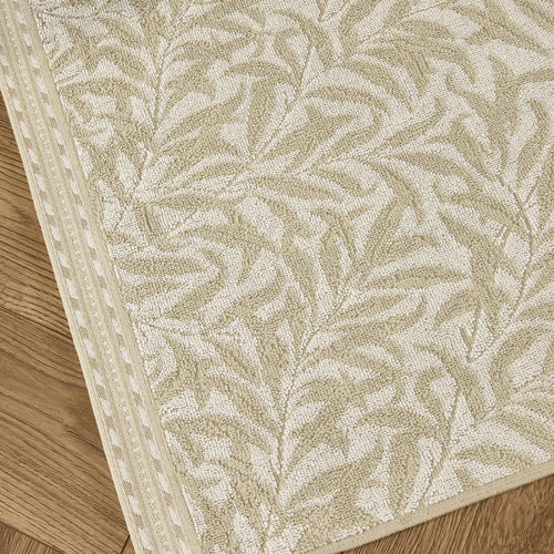 Floral Beige Bathroom - Willow Boughs 100% Cotton Bath Mat Natural Morris & Co
