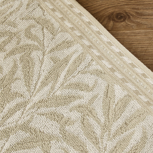 Floral Beige Bathroom - Willow Boughs 100% Cotton Bath Mat Natural Morris & Co