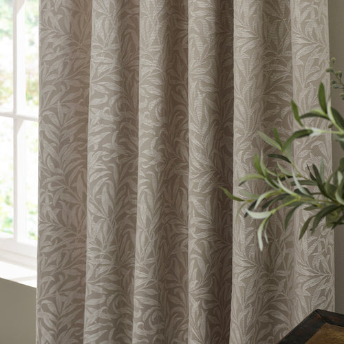 Floral Multi Curtains - Willow Boughs Jacquard Fully Lined Pencil Pleat Curtains Linen Morris & Co