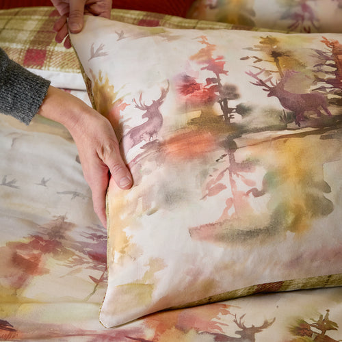 Wilderness 100% Cotton Reversible Duvet Cover Set Plum