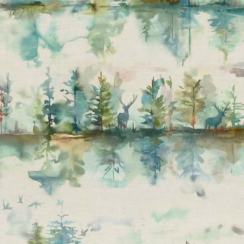 Samples - Wilderness Printed Fabric Sample Swatch Topaz Voyage Maison