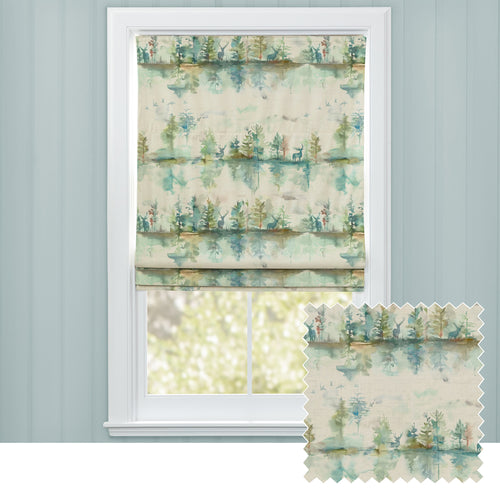 Animal Green M2M - Wilderness Printed Cotton Made to Measure Roman Blinds Default Voyage Maison