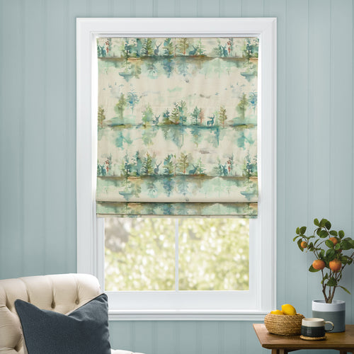 Animal Green M2M - Wilderness Printed Cotton Made to Measure Roman Blinds Default Voyage Maison