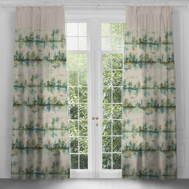 Voyage Maison Wilderness Printed Pencil Pleat Curtains in Topaz