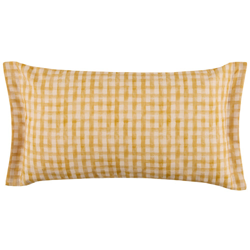 Floral Yellow Cushions - Wildflowers Printed Outdoor Polyester Filled Cushion Marigold Voyage Maison