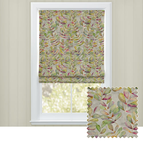 Floral Green M2M - Willowsmere Printed Cotton Made to Measure Roman Blinds Lilac Voyage Maison