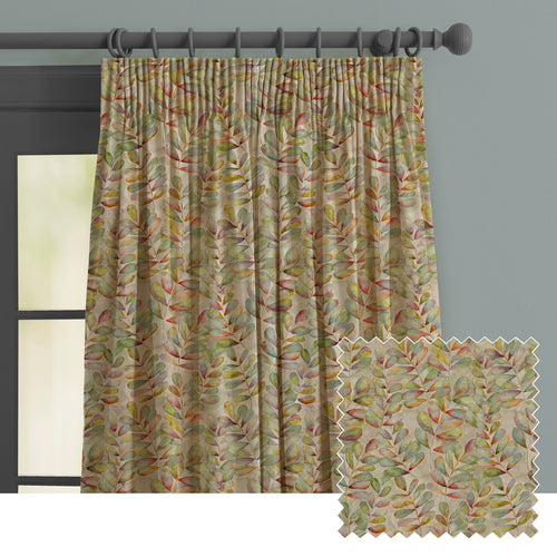 Floral Orange M2M - Willowsmere Printed Made to Measure Curtains Coral Voyage Maison
