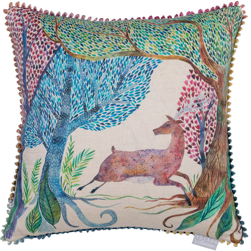 Voyage Maison Willow Woods Printed Feather Cushion in Linen