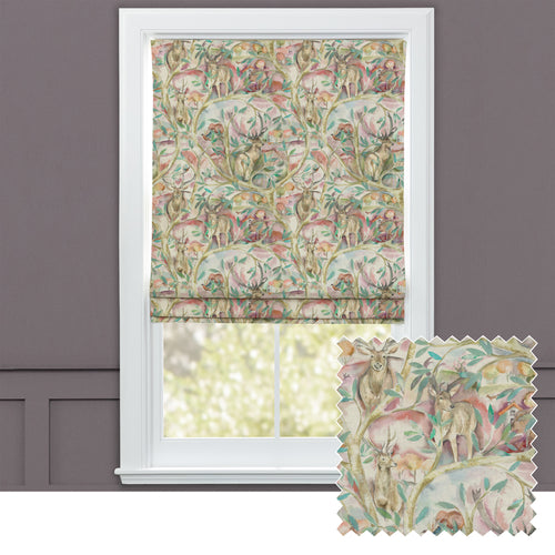 Animal Red M2M - Winlater Printed Cotton Made to Measure Roman Blinds Russett Voyage Maison