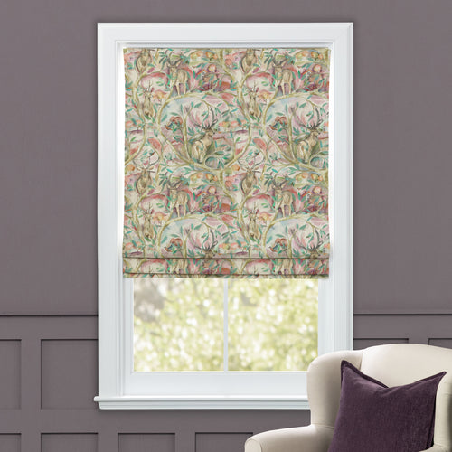 Animal Red M2M - Winlater Printed Cotton Made to Measure Roman Blinds Russett Voyage Maison