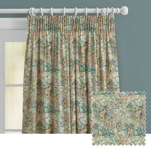 Animal Blue M2M - Winlater Printed Made to Measure Curtains Teal Voyage Maison