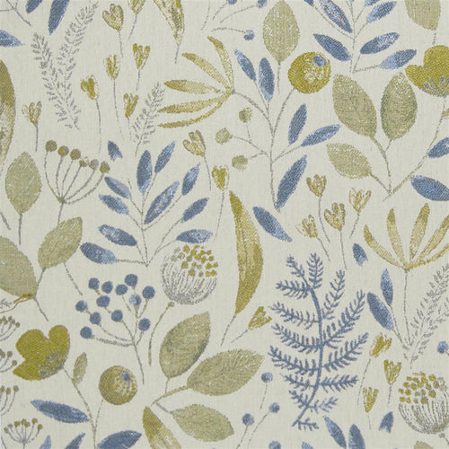 Floral Blue Fabric - Winslow Woven Jacquard Fabric (By The Metre) Duck Egg Voyage Maison