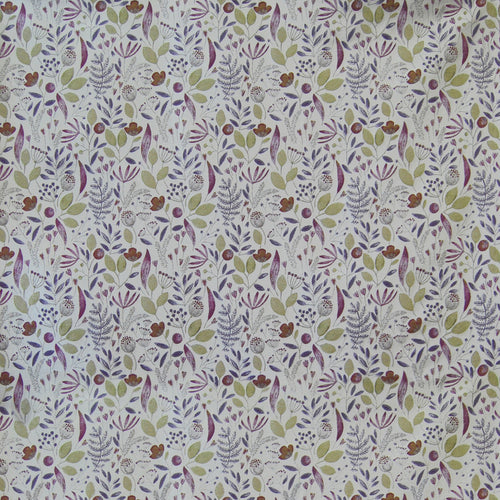 Floral Purple Fabric - Winslow Woven Jacquard Fabric (By The Metre) Heather Voyage Maison