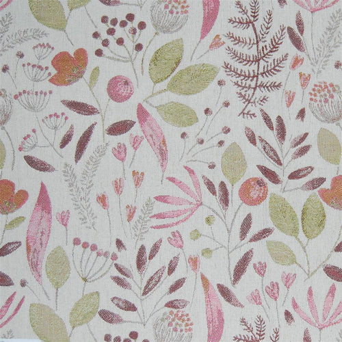 Floral Pink Fabric - Winslow Woven Jacquard Fabric (By The Metre) Summer/Natural Voyage Maison