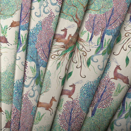 Floral Multi Fabric - Willow Woods Printed Cotton Fabric (By The Metre) Dawn Voyage Maison